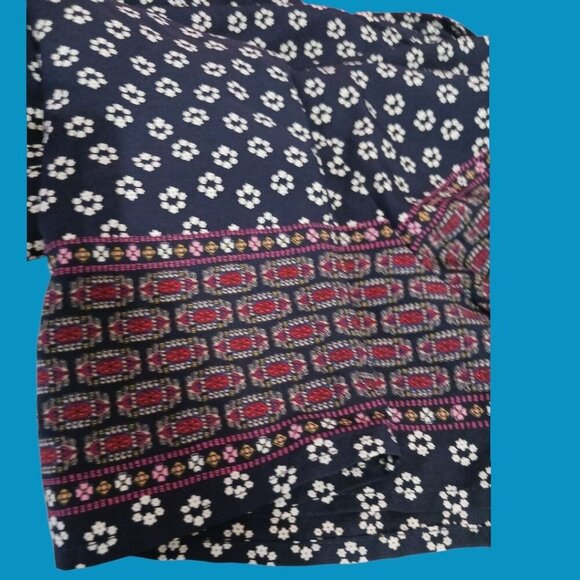 I Joan Navy & Red Floral Print Romper  I Joan Navy& Red Size Small - Picture 4 of 12